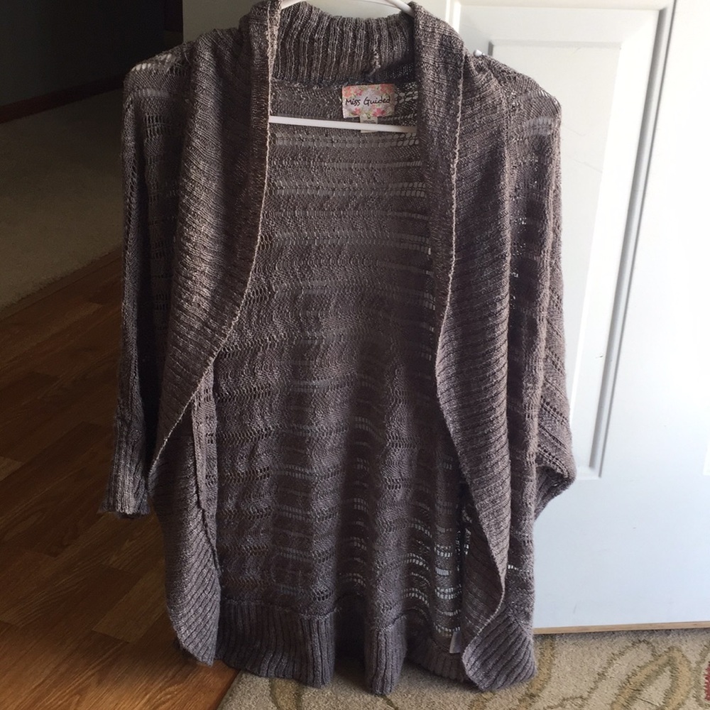 Open front cardigan sweater